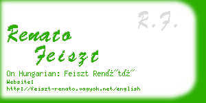 renato feiszt business card